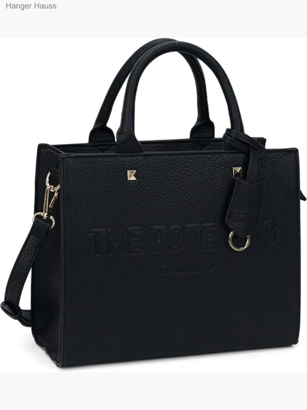 Faux Leather Satchel Tote Bag with Shoulder Strap, 4 Compartments, Zip Closure, - Picture 1 of 6